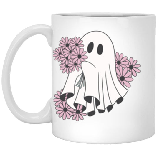 Flower Ghost Wrap 11oz White Mug