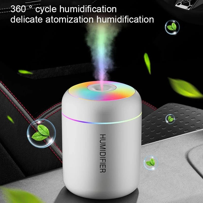 Mini USB Cool Mist Humidifier with LED Light