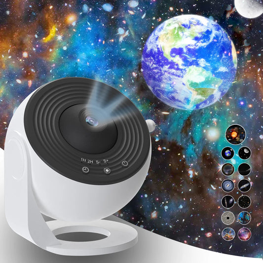 Galaxy Star Projector Night Light with 13 Film Discs