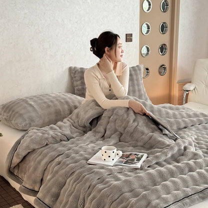Milk Velvet Plush Fleece Throw Blanket
