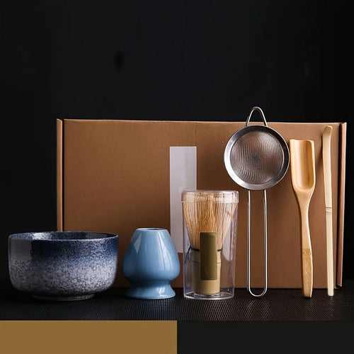 Japanese Matcha Whisk & Bowl Starter Set - 6 Piece