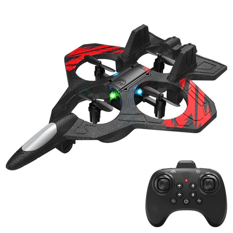RC Foam Fighter Stunt Plane – LED Crash-Resistant Toy