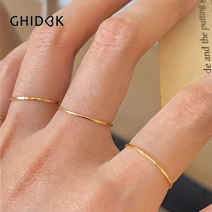 4-piece stackable ring set, gold
