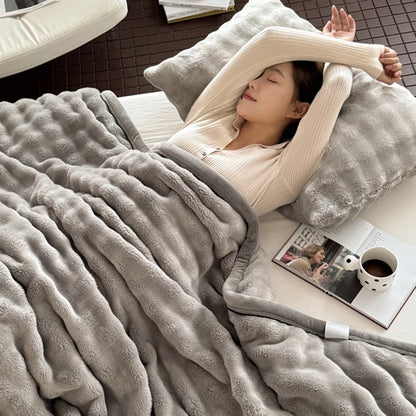 Milk Velvet Plush Fleece Throw Blanket