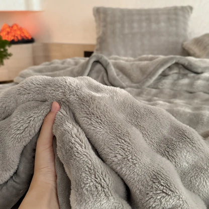 Milk Velvet Plush Fleece Throw Blanket