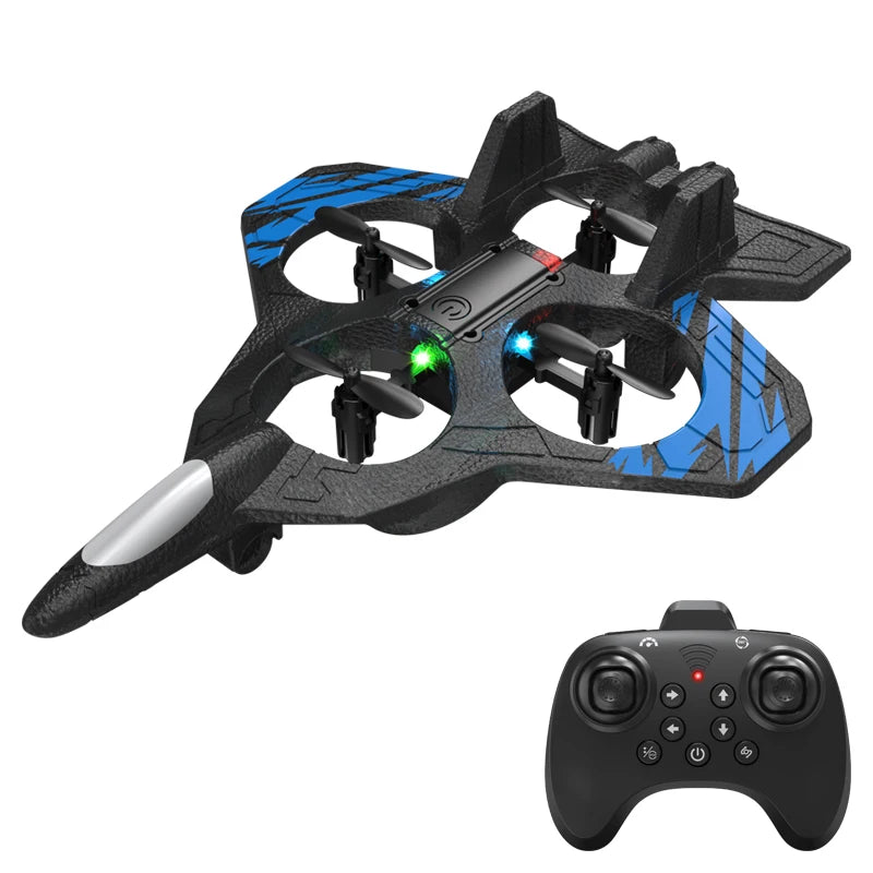 RC Foam Fighter Stunt Plane – LED Crash-Resistant Toy