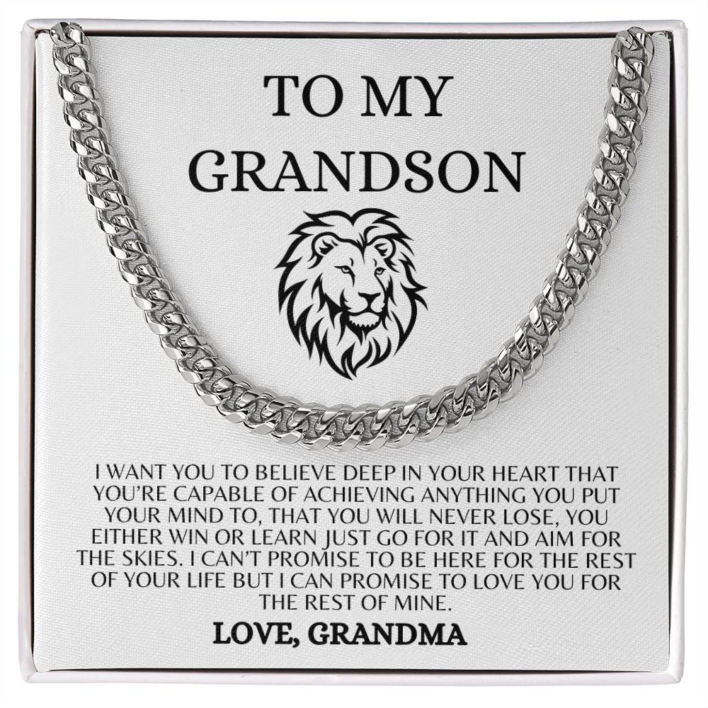 To My Grandson / Cuban Link Chain