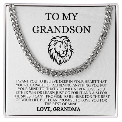 To My Grandson / Cuban Link Chain