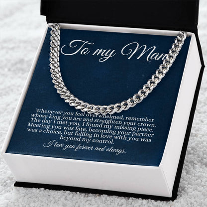 To My Man / I Love Your Forever and Always / Cuban Link Chain