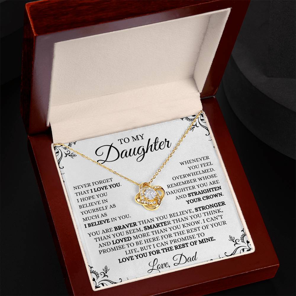 To My Daughter / Never Forget that I Love You / Love Knot Necklace