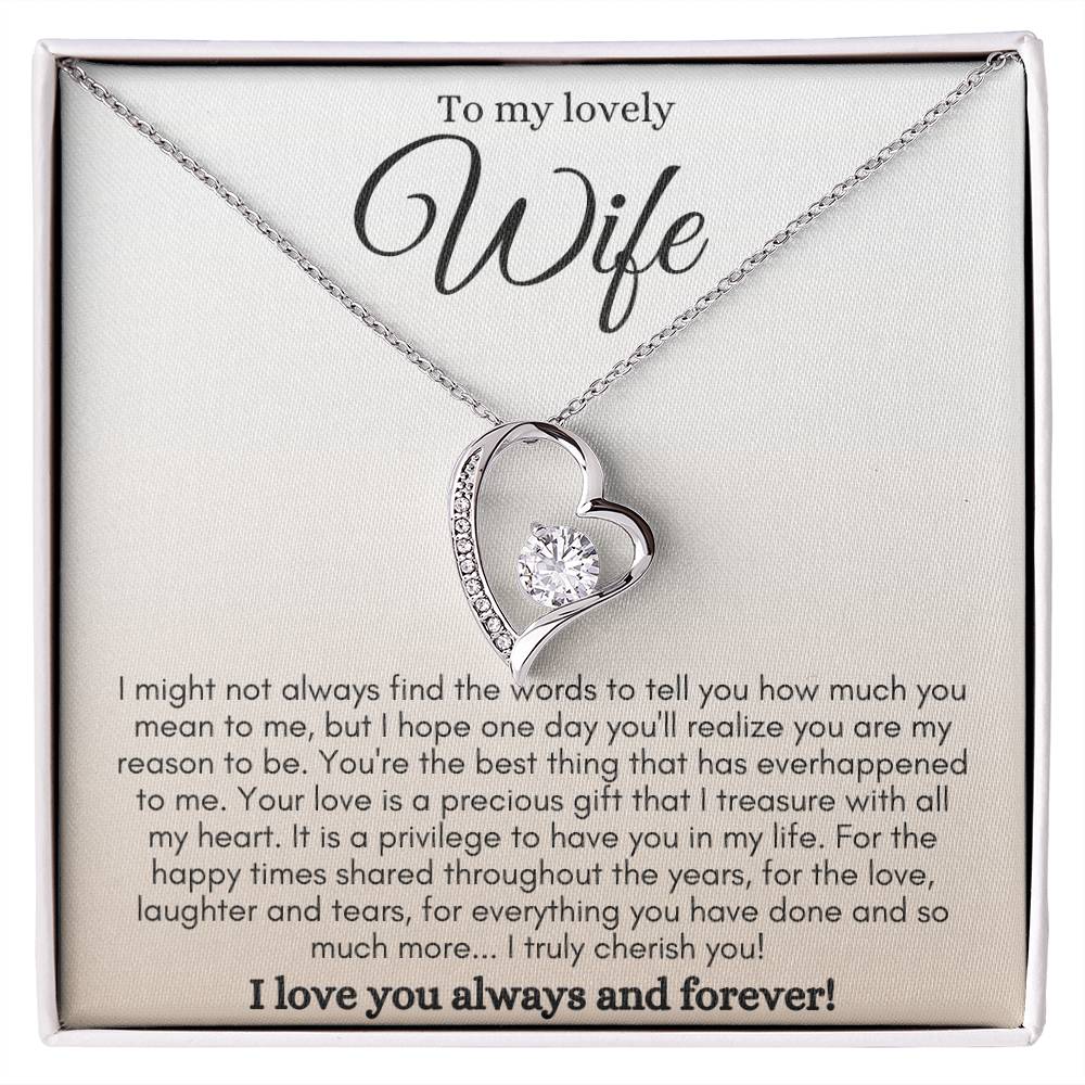 To My Lovely Wife / How Much Your Love Means to me / Forever Love Necklace